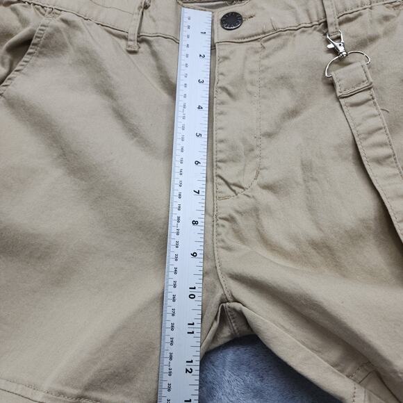 V.I.P Jeans Womens 15/16 Tan Mid Rise Cargo Jogger Utility Grunge Stretch Casual - Picture 3 of 11